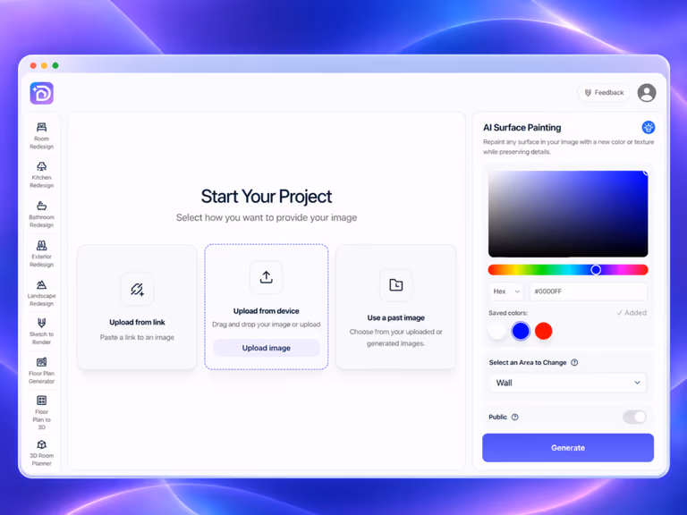 decorai paint color visualizer surface painting tool