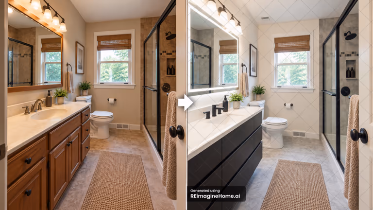 reimaginehome ai bathroom redesign before and after