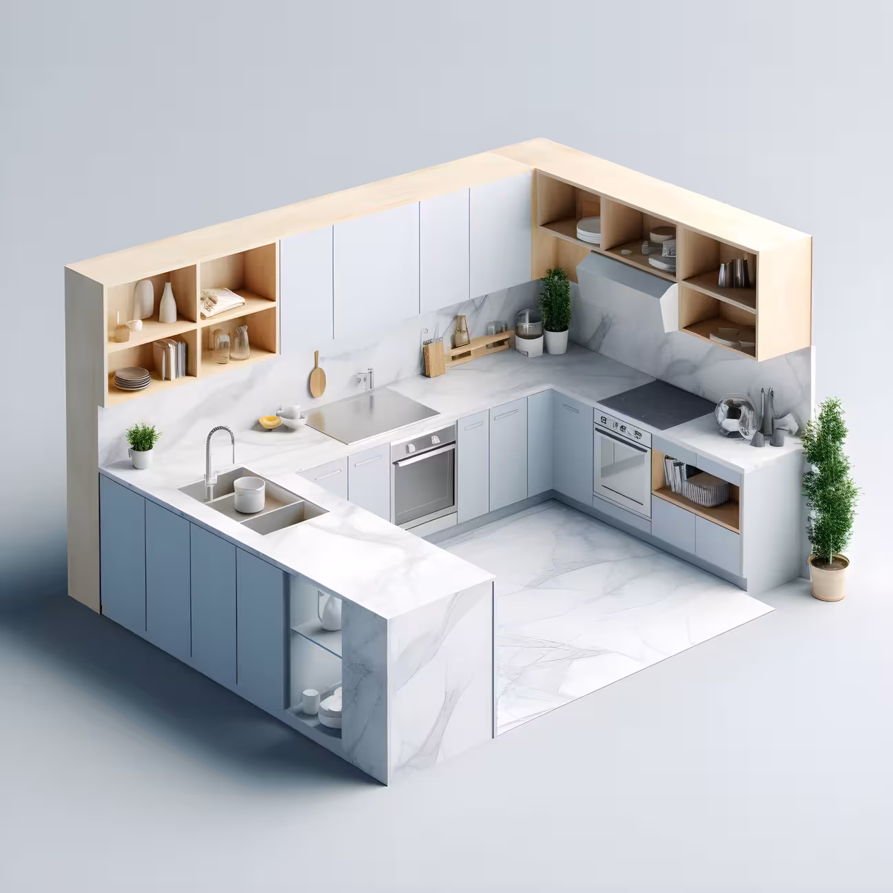 smart kitchen interior design ideas for a more organized and beautiful cooking space