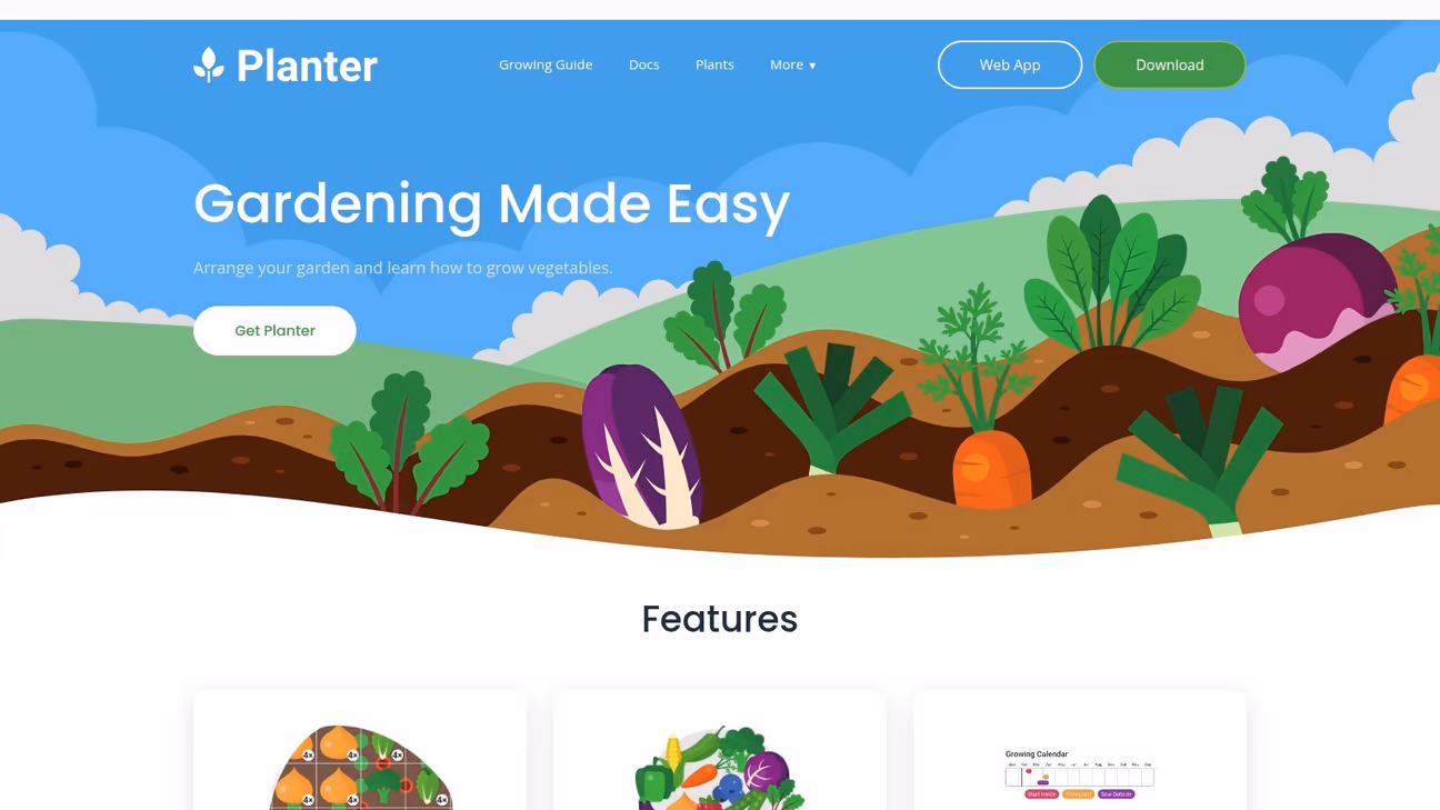 Screenshot of Planter garden planning software