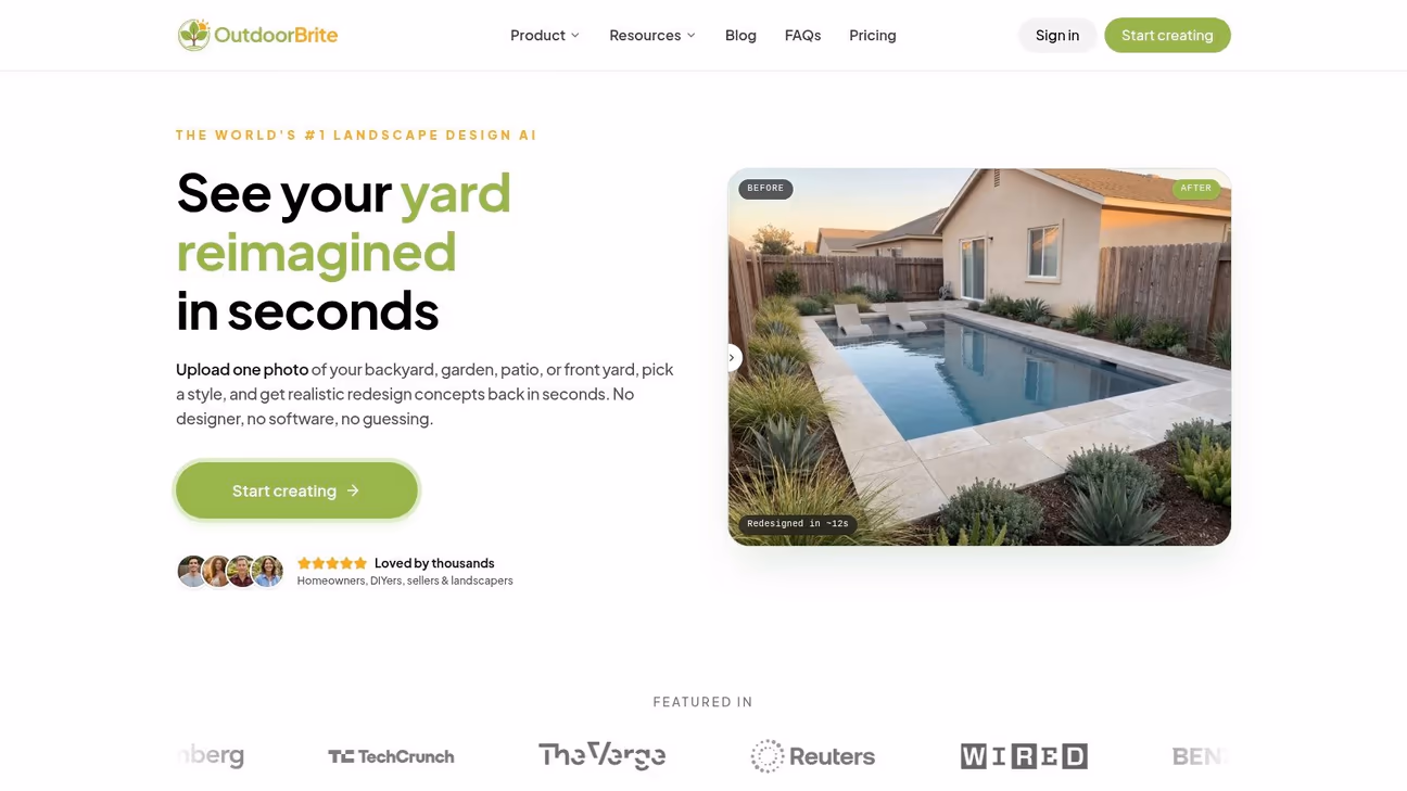 Screenshot of OutdoorBrite landscape planning software