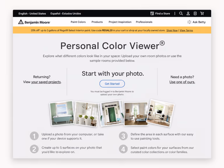benjamin moore paint color visualizer for previewing room colors
