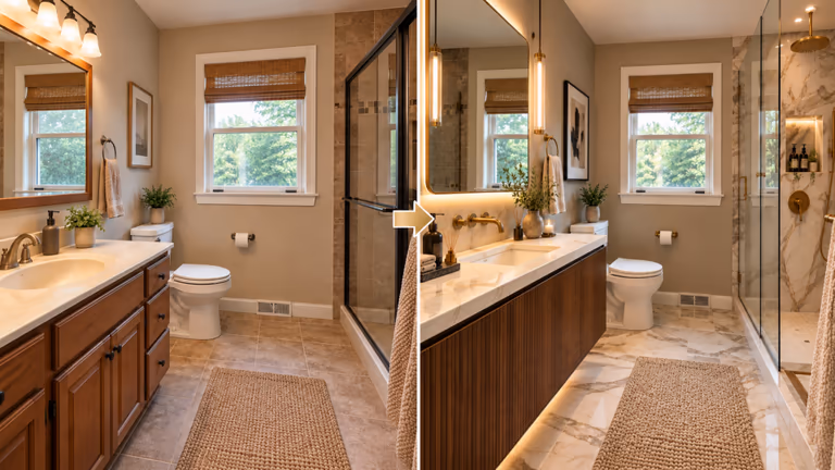 decorai ai bathroom redesign before and after