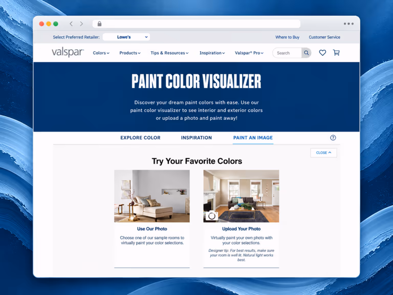 valspar paint color visualizer for interior and exterior colors