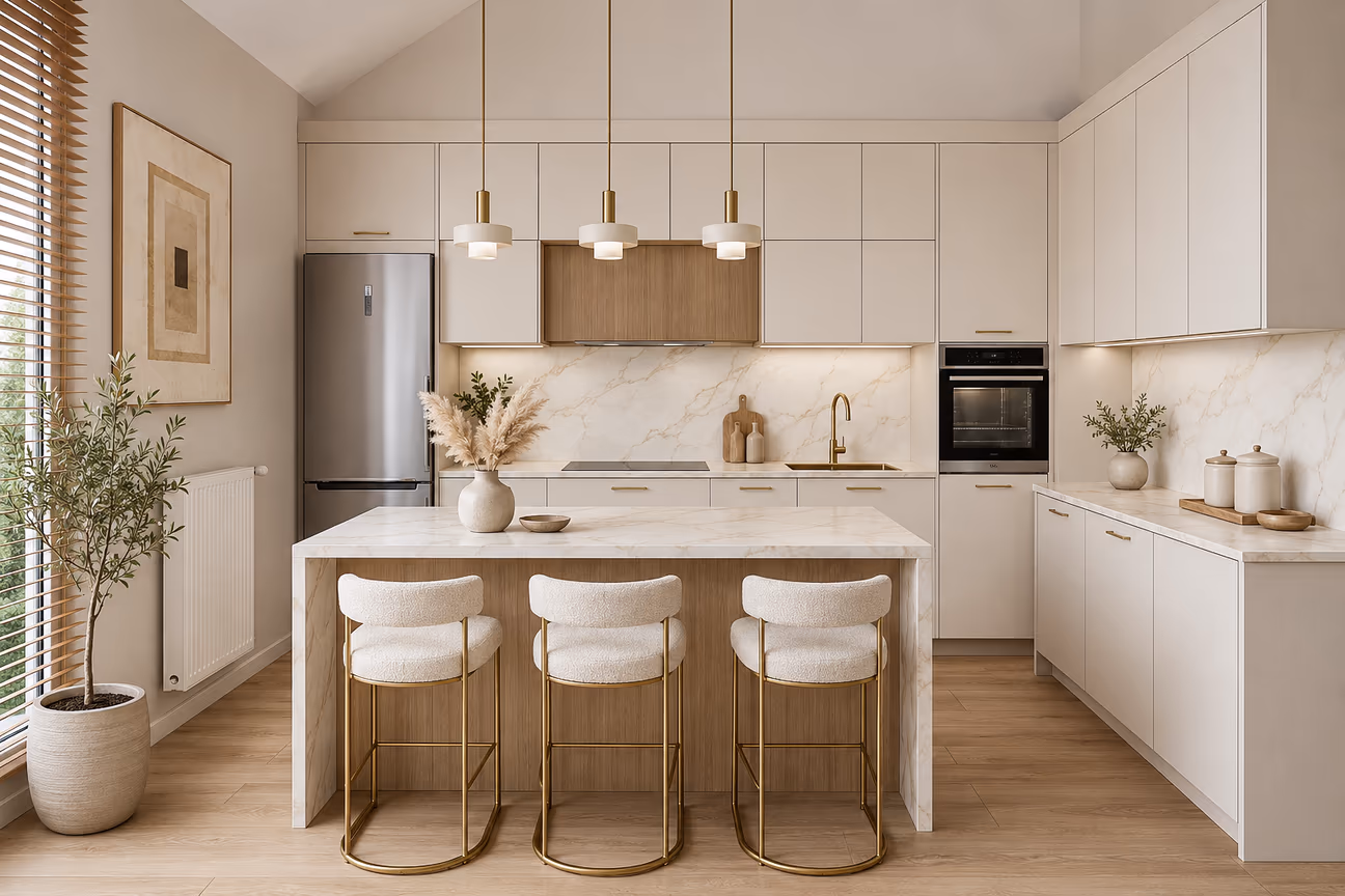 Kitchen design generated by DecorAI