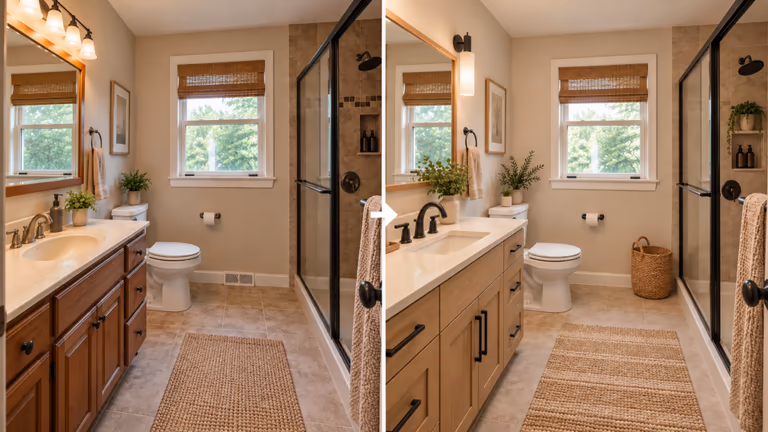 genroom ai bathroom redesign before and after